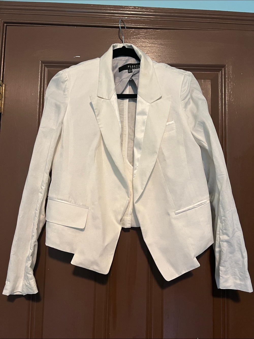 White Tailored Women's Blazer Tuxedo jacket